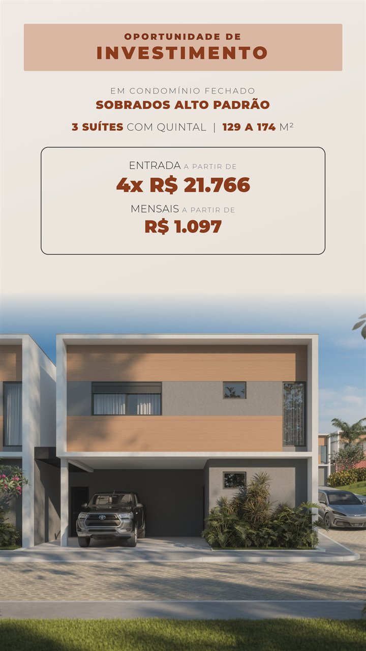 Criativo real de campanha de investimento imobiliário